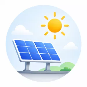 Placas solares gerando energia limpa